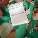Rose + Olive  Kelly Green Floral Print Bell Sleeve Blouse Size Medium Photo 7