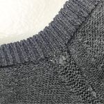 VISION 155 Black Cable Knit Long Sleeves Sweater, Size Medium Photo 9