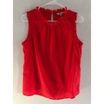 Boden Effie Silk Top Womens 8 Orange Ruffle Sleeveless Career Office Cocktail Photo 1