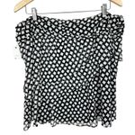 Nine West Geometric Checkered Chiffon A-line Mini Skirt Black White Size XXL NWT Photo 2