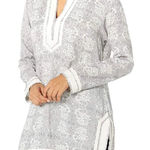 Mud Pie  woman’s Jordan tunic gray toile oversized coastal beach travel Photo 0