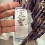 Vince  Floral Pleated Sleeveless Midi Dress Purple Size XL Photo 3