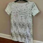 SheIn Sequin Tee Shirt Mini Dress Versatile Size Small Shift Dress Party MINT Photo 12