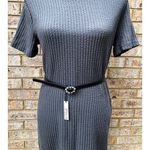 NWT Linea Pelle Black Rhinestone Skinny Belt Size M Photo 0