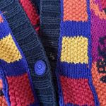 The Limited Vintage Cardigan School Teacher World Globe Whimsy Embroidered Hand Knit Sweater Photo 4