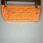 PINK - Victoria's Secret Victoria's Secret PINK Sequin Lace Orange Bandeau Unpadded Strapless Bra Size L Photo 2