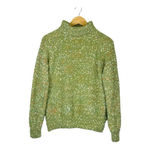 Adora Turtleneck Speckled Green Super Soft Sweater Women Size Small Photo 4