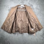 Dress Barn  XL Military Jacket Gold Button Blazer Tan Khaki Utility Safari Chic Photo 3