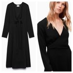 Aritzia NWT Wilfred Aubagne Black Midi Dress Photo 1