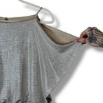 Ralph Lauren Lauren Metallic Knit Flutter Cold-Shoulder Maxi Evening Gown Photo 4