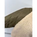 Jacqueline de Yong Green Quilted Cream Fleece Jdyiza Teddy Mix Jacket Size XL Green Photo 5