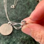 Sterling Silver Open “ribbon” Cross Pendant Necklace 18” Trust Hope Faith Love Photo 4