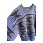 Vintage 80s 90s Aztec crewneck Size M/L Blue Size M Photo 2