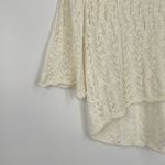 POL  Women's Ivory Textured Loose Knit High Low Hem Pullover Sweater‎ Size Medium Photo 4