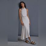 Anthropologie  Lourdes Maxi Sweater Dress Size Small Cream Sleeveless Cowl Neck Photo 2