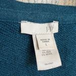 J Jill Teal V Neck Long Sleeve Knit Tunic Sweater Top Women's Size L Green Size L Photo 1