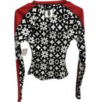 NWT FREE PEOPLE FP Movement Women's Kick Off Printed Layer Top in Aspen Onyx Red Size XS Photo 8