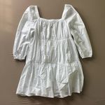 ZARA  Square Neck Tiered Poplin Mini Dress Photo 10
