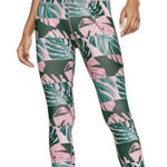 Nike  Dri Fit Pink Palm Tree Capri Fitted Athleisure Activewear Legging Size S #‎ Photo 0