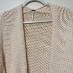 Free People  Glow For It Cardigan Chunky Knit Ivory Cream Size Large Photo 2