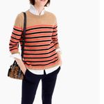 J.Crew  Everyday cashmere striped crewneck sweater J6427 SMALL Photo 1