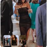 Nookie  Black Mesh Ruched Maxi Dress XS Bustier Slimming Bodycon Designer $380 Photo 10