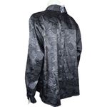 Joan Rivers Black Paisley Jacquard Blouse Women's Large Button-Front Business NW Photo 6