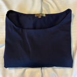 JudyP Sabrina Navy Tunic Top Boat Neck 3/4‎ Sleeve Stretch Casual Comfy Large Blue Photo 1