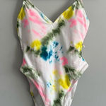 Old Navy NWOT Tie Dye High Cut One Piece Swimsuit Colorful Women’s Size Small Photo 0