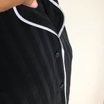 Lovers + Friends  Black/White Pajama Blouse Photo 2