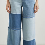 Rails  The Getty Crop Patchwork Light Indigo Blue Jeans Size 27 Photo 0