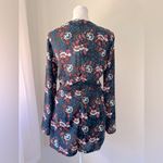 Timing Vintage Y2K Black Floral Print V-Neck Long Sleeve Romper Photo 5