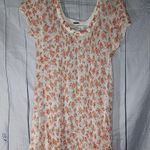 Free People  boho ditsy floral White Pink Crochet Lace Hippie Top Photo 0