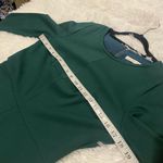 Trina Turk  Holiday Long Sleeve Sheath Christmas Dress in Forest Green Size 8 Photo 2
