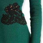 EXPRESS Body Contour Lace Piece Ribbed Cropped Sweater Photo 37