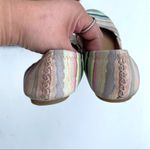 Lucky Brand Women’s Shoes Emmie Striped Leather Flats Multicolor 9.5 Photo 4