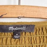 Madewell • Flannel Lucie V-Neck Smocked Mini Dress green ruffle puff sleeve Photo 4