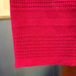 Unisex Red Cotton Knit Infinity Scarf, Tunnel Neck Photo 4
