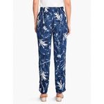 Nic+Zoe  Women's Blue Floral Botanical Vintage Pull-On Relaxed Trousers Size‎ 10 Photo 8