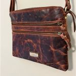 LEVOGUE genuine leather crossbody purse bag distressed leather brown hippie boho Photo 10