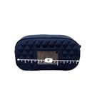 Vera Bradley  Travel Medicine Case Navy Blue Cosmetic‎ Bag Quilted Fabric Photo 6