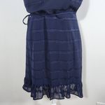 Emerald Sundae Navy Wrap Dress NWT Size Large Navy Chiffon Wedding Guest Dress Photo 7