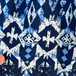 Rue 21 Tie Elastic Waist Pants Lightweight Blue Print Womens Small Silky Paperbag Photo 5