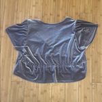 Urban Outfitters Gray Puff Sleeve Crop Blouse Photo 1