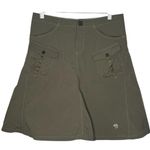 Mountain Hardwear  Sz 4 Olive Green Nylon Skirt A-Line Outdoorsy Photo 0