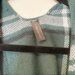 Lane Bryant Green Plaid Fringe Flannel Scarf Wrap Poncho Photo 6