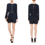 Jonathan Simkhai Crossbar long sleeve cutout navy blue Silk Romper size small S Photo 14