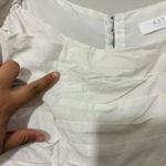 ASTR  The Label Linen Pleat Front Mini Dress Puff Sleeve White Womens Size Medium Photo 7