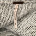 Free People  Minty Blue Open Knit Long Sleeve V-neck Sweater Photo 3