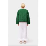 SLEEPER Puffer Jacket With Pearl Details Green Womens Size Small Medium Photo 4